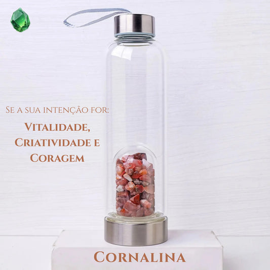 Garrafa de Elixir de Cristais – A Alquimia da Água em Suas Mãos