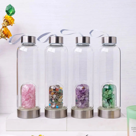 Garrafa de Elixir de Cristais – A Alquimia da Água em Suas Mãos